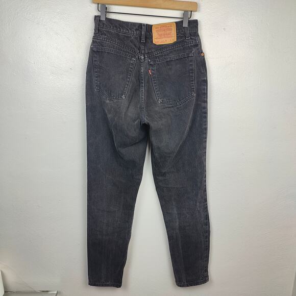 Vintage 90s Levi's 512‎ Jeans Womens 28 Black Wash Slim Fit Tapered Leg Vtg - Picture 4 of 9